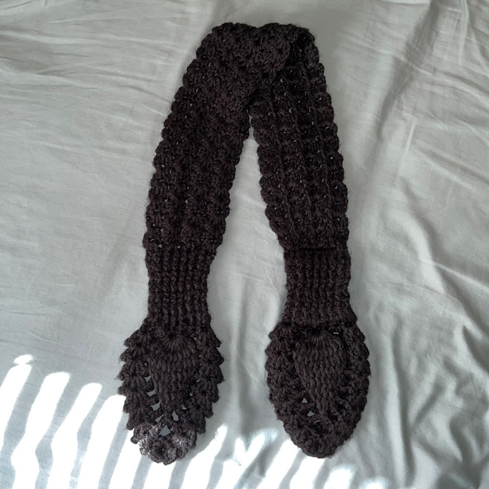 Netted Scarf - Women - Black - 38” Length